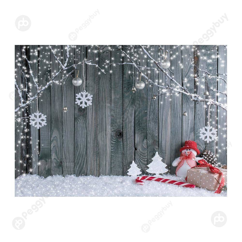 

Christmas Background Cloth Snowman Tree Home Photographic Decor (Y-2185, 501 Original