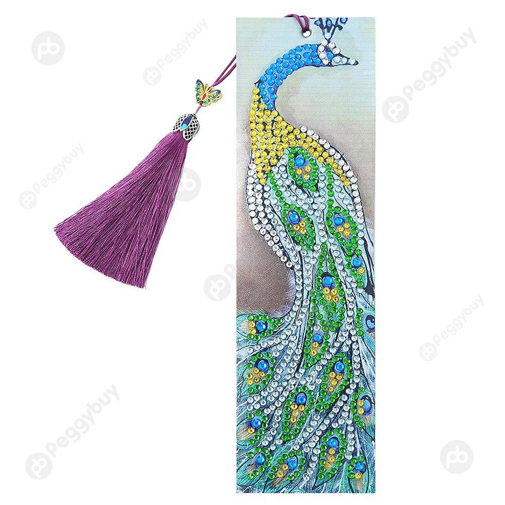 

Peafowl-DIY Creative Diamond Tassel Bookmark, Default title, 501 Original