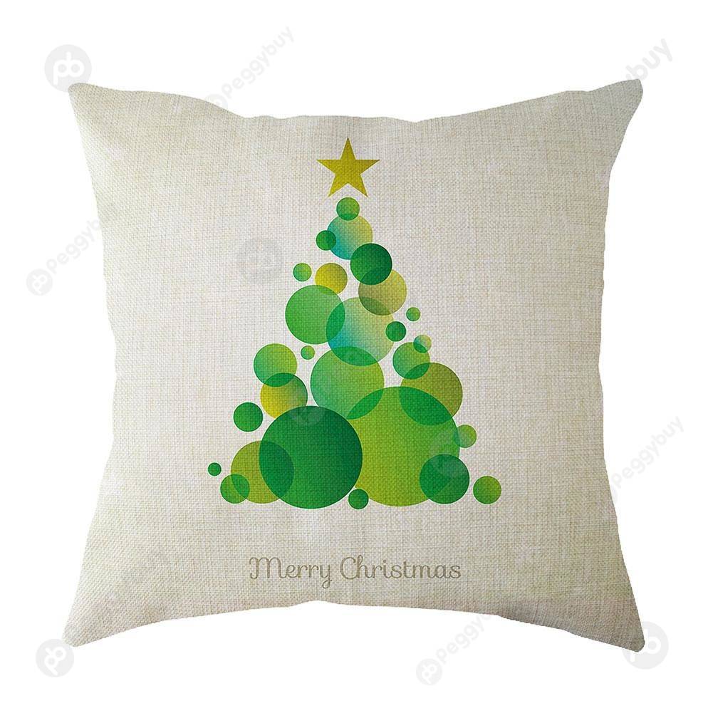 

Linen Christmas Tree Printed Pillow Case Sofa Car Throw Cushion Cover (520, 501 Original