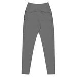 Crossover leggings with pockets (Grey)