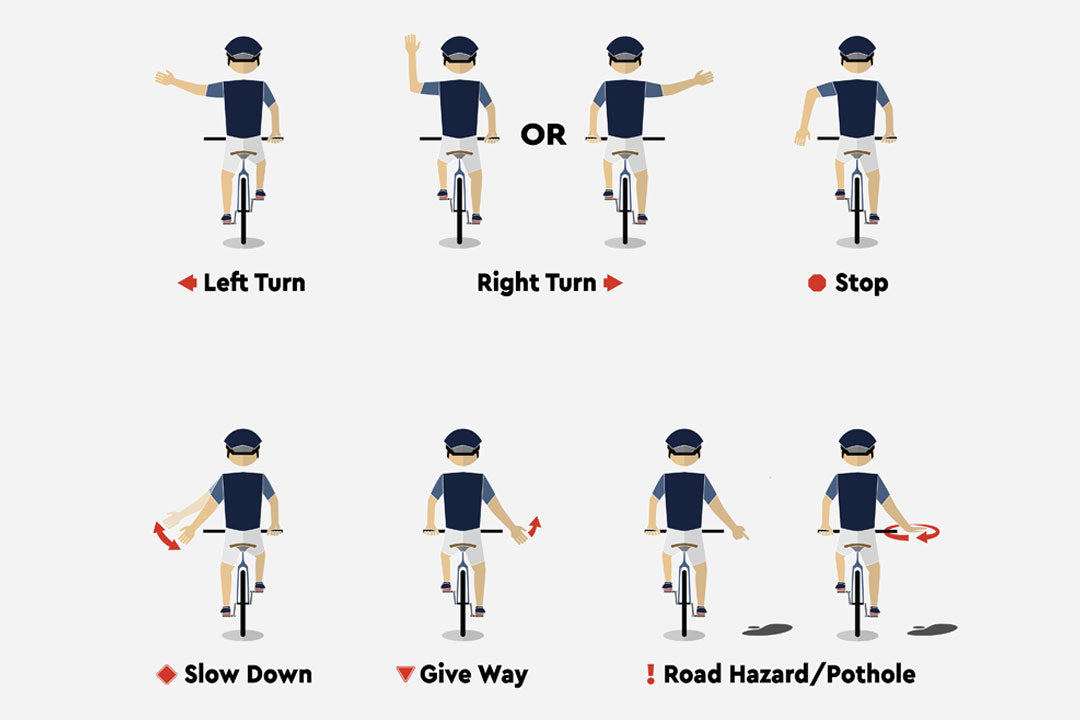 Basic Bike Hand Signals You Should Know Small Town Bike Co