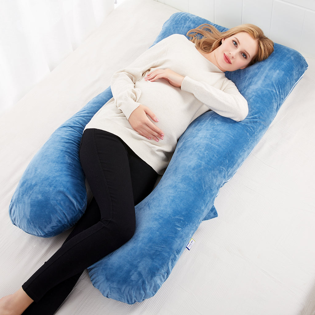 Full Body Pillow for Pregnancy - Maternity Pillow with Contoured U