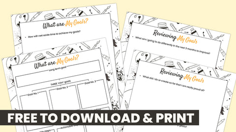 Free goal setting template for artists