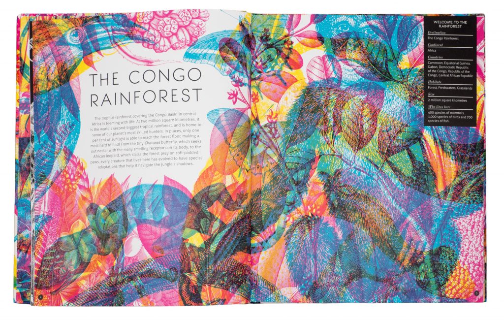 Congo Rainforest page spread.