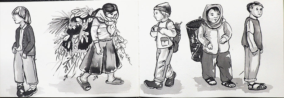 sketches of children