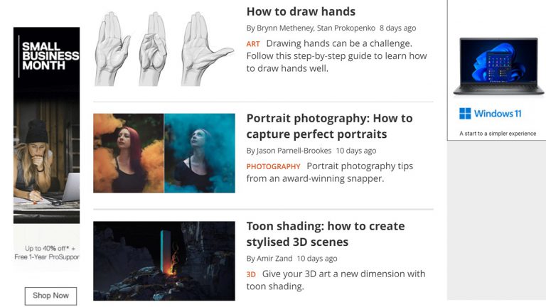 CreativeBloq - Learn sketching and drawing for free online through their blog