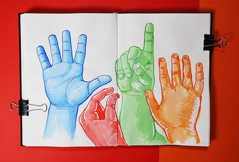 Kids hand drawings