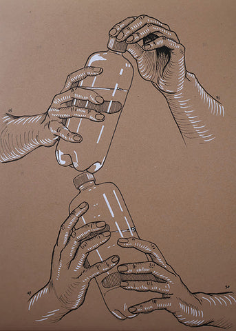 Toned paper - hand drawing