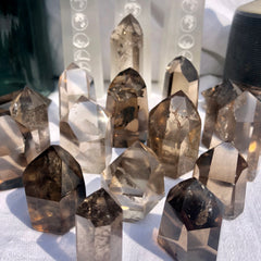 Smoky quartz towers