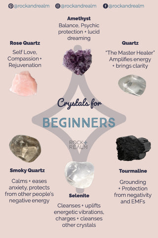 Crystals for beginners infographic