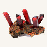 Red synthetic lab grown crystal
