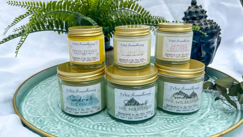 Tyler Aromatherapy essential oil mood boosting candle collection