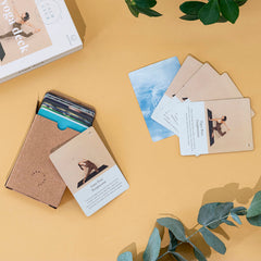 A pack of yoga pose cards by the calm club