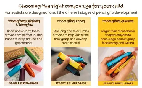 Triangles 10 Pack Beeswax Crayons - Honeysticks