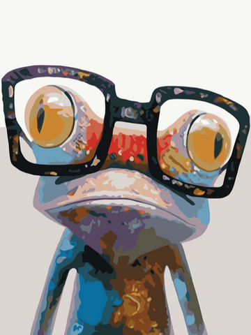 crazy frog - easy animal painting idea