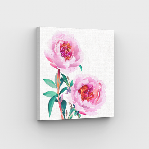 soft pink peonies - easy paint by numbers kit