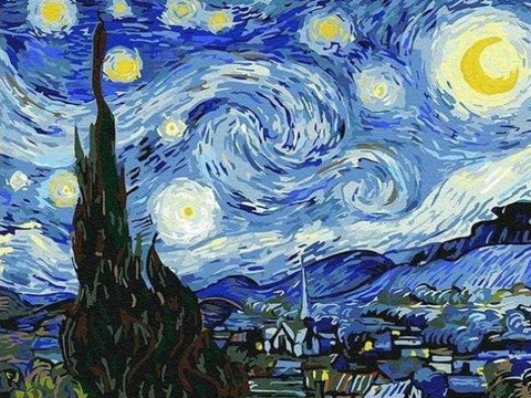 van gogh starry night painting by numbers kit