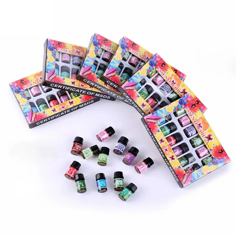 12 Bottle/Box Essential Oil Set