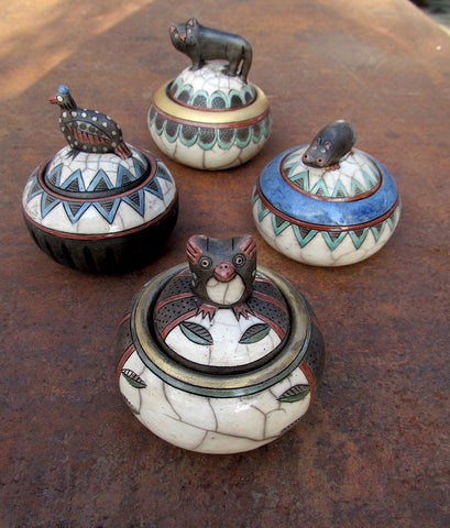 Raku pottery from Botswana-African handmade pottery