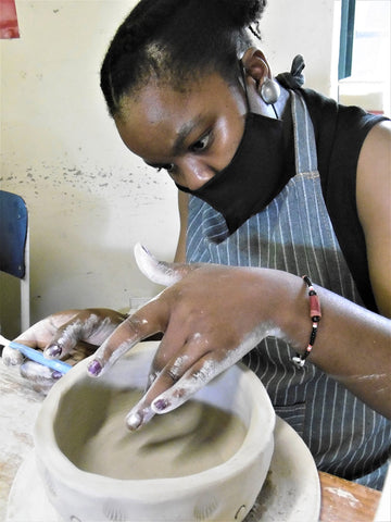 Raku pottery from Botswana-African pottery