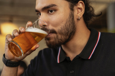 Man drinking alcohol