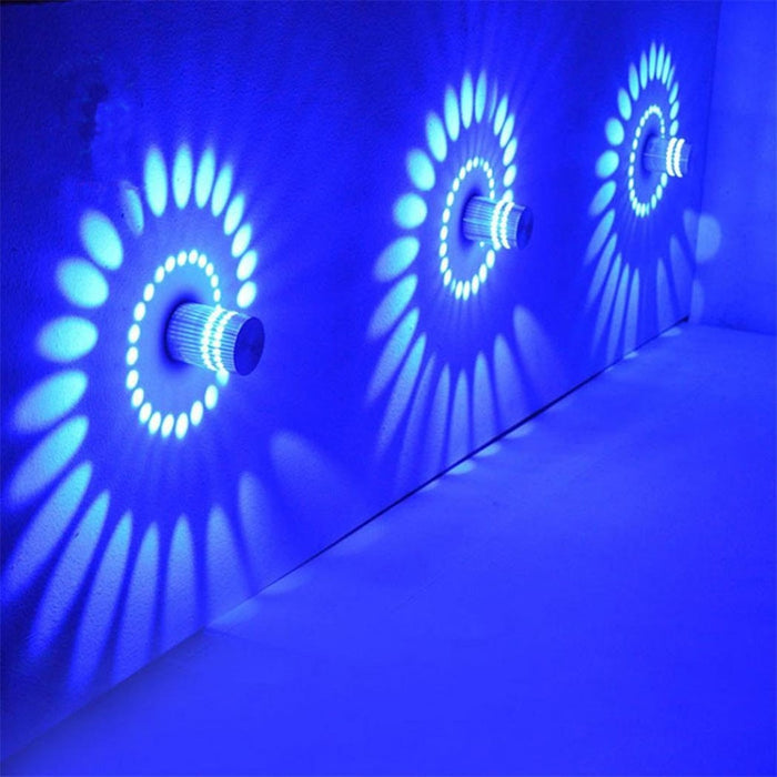 spiral hole led wall light