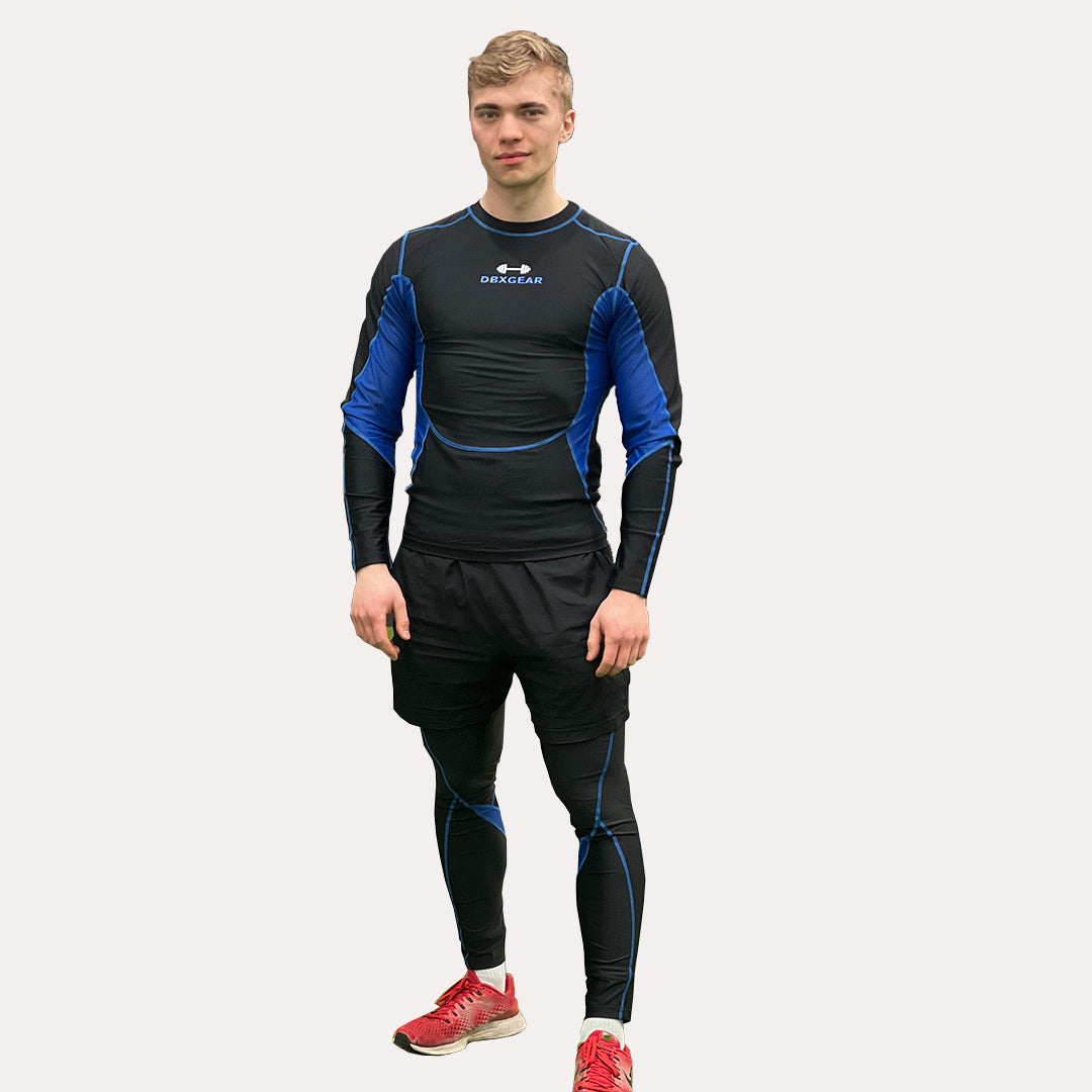 Mens Full Body Compression Suit Thermal Skins Base Layer Tights Set –  DBXGEAR