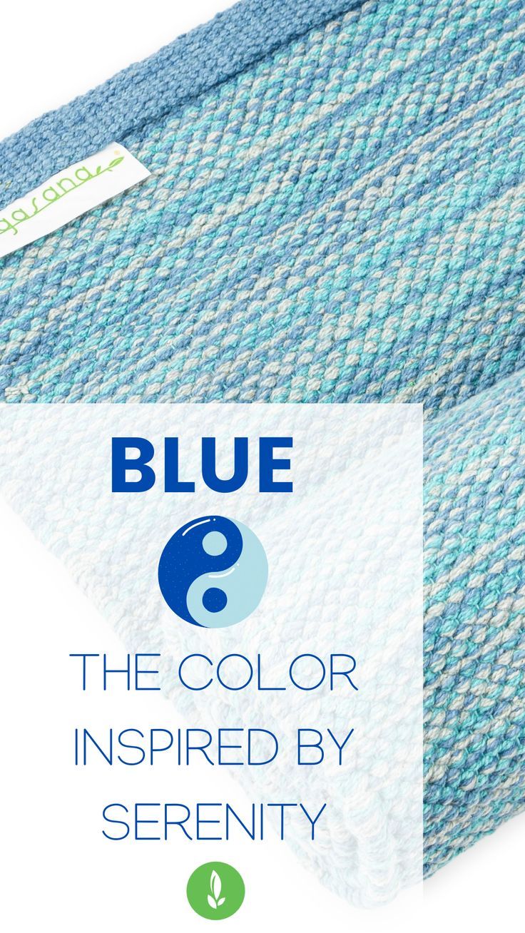 Blue organic cotton yoga mat