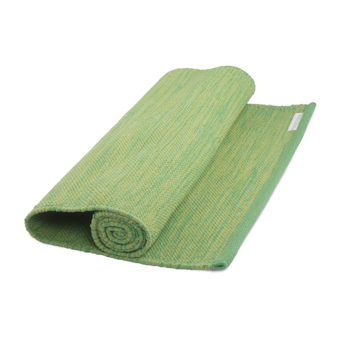 Yogasana's Spring (green) organic cotton yoga mat.