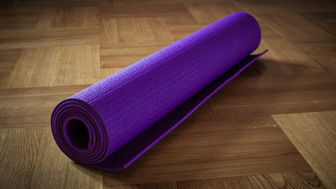 example of a rolled up plastic yoga mat