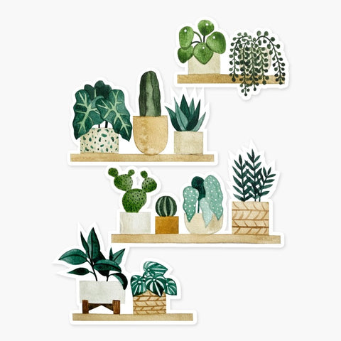 Stickers For A Water Bottle - Potted Plants Clear Sticker