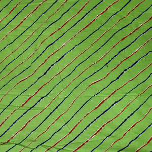 Green leheriya Print Cotton Fabric