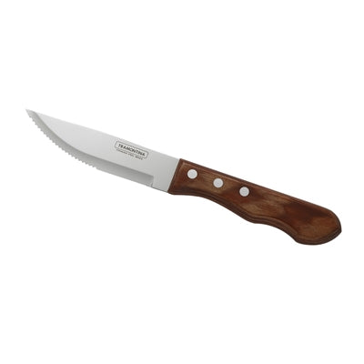 New Star Foodservice 58925 10-Inch Steak Knife, 5-Inch Rounded Serrated  Blade with Wood Handle, Jumbo, Set of 12