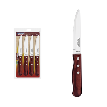 Porterhouse 5 Pc Steak Knife Set - Pointed - w/Hardwood Counter Block