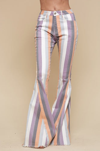 Terracotta Striped Flares