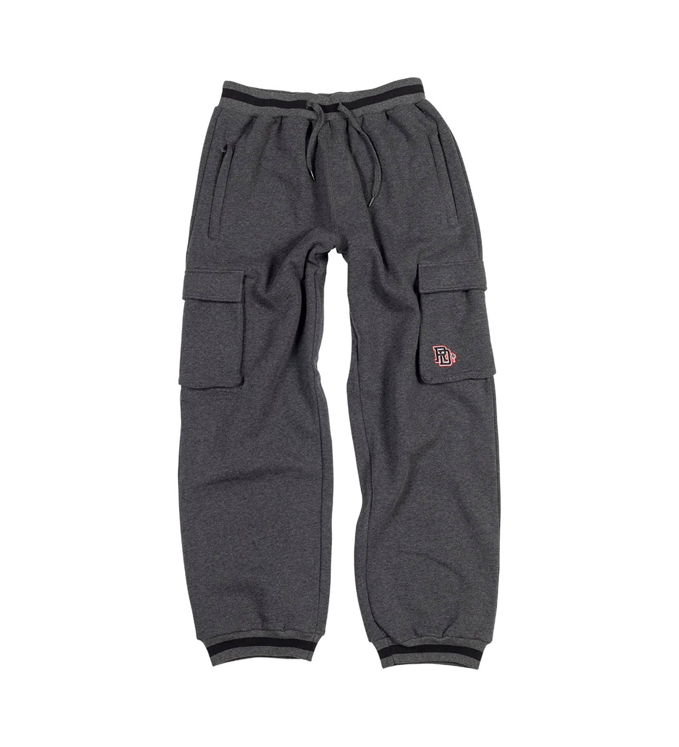 3D Monogram Cargo Sweatpants, Charcoal/Black