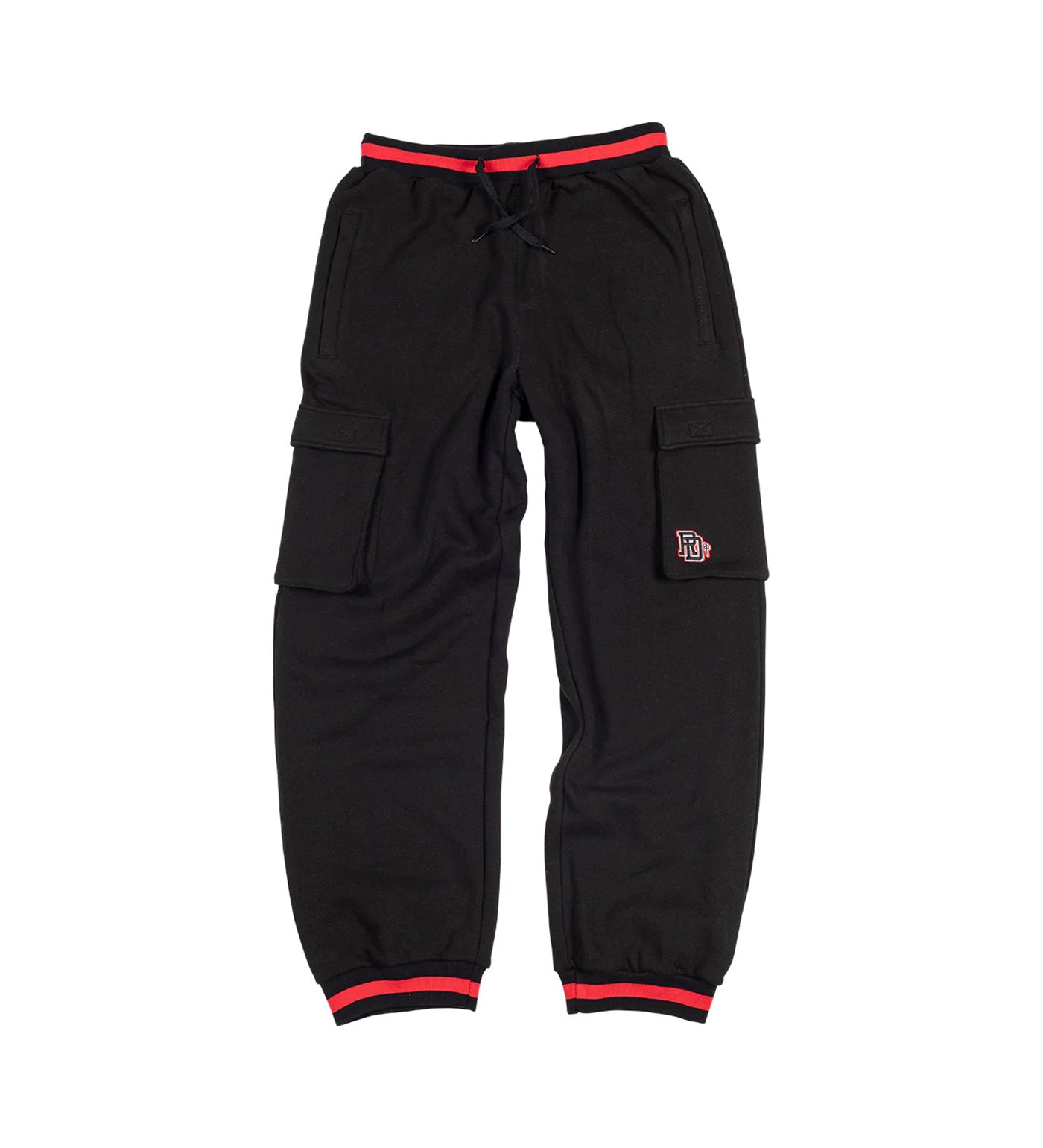 3D Monogram Cargo Sweatpants, Black/Red