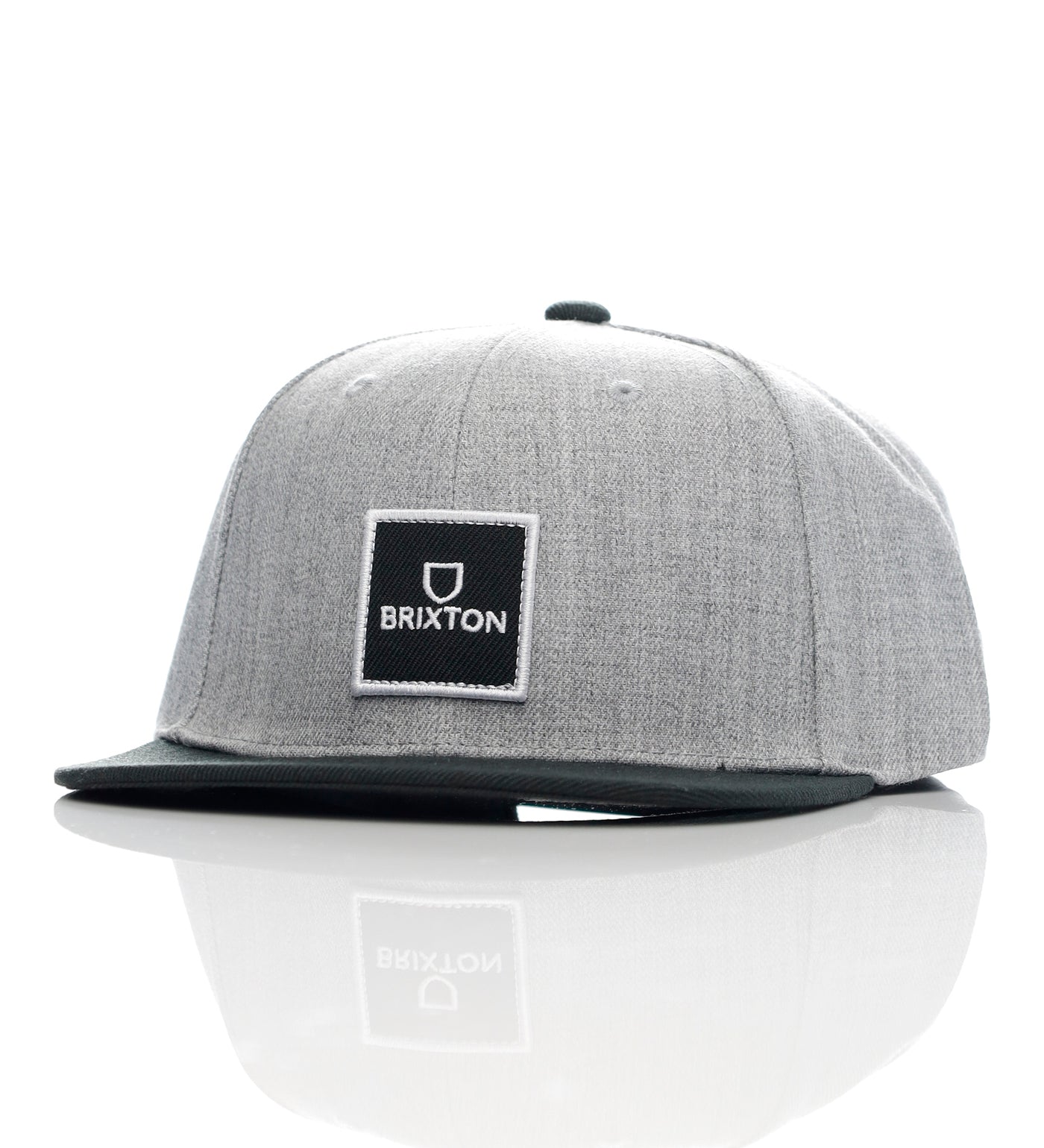 Alpha Square Snapback, Heather Grey/Black