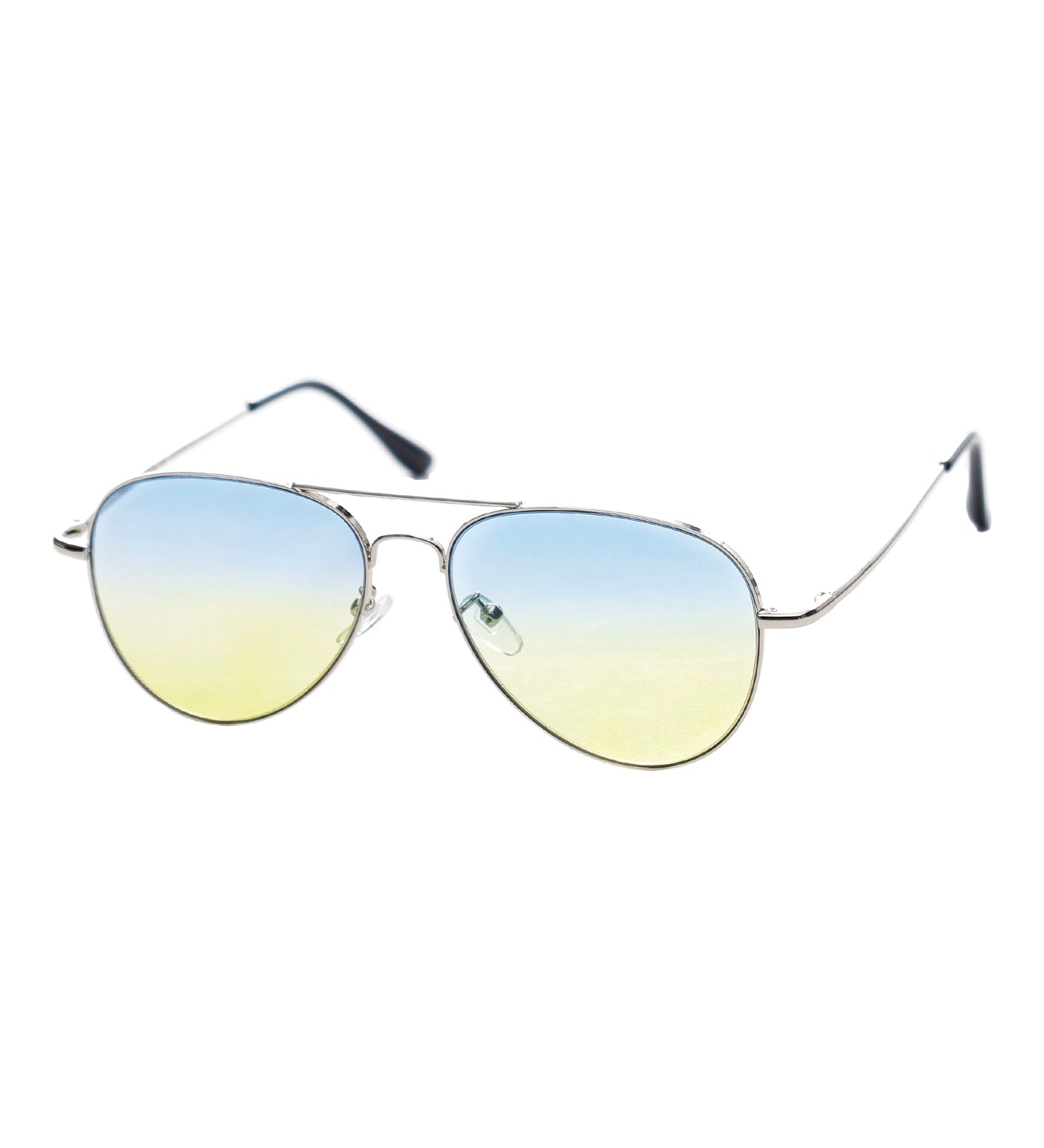 Aviator, Silver/Blue Yellow Split