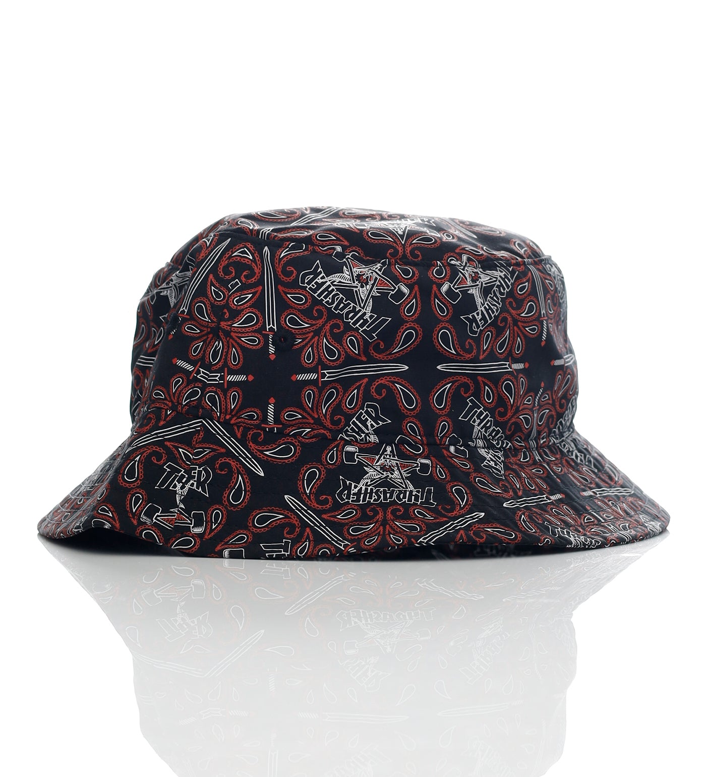 Bandana Bucket Hat, Black/Red