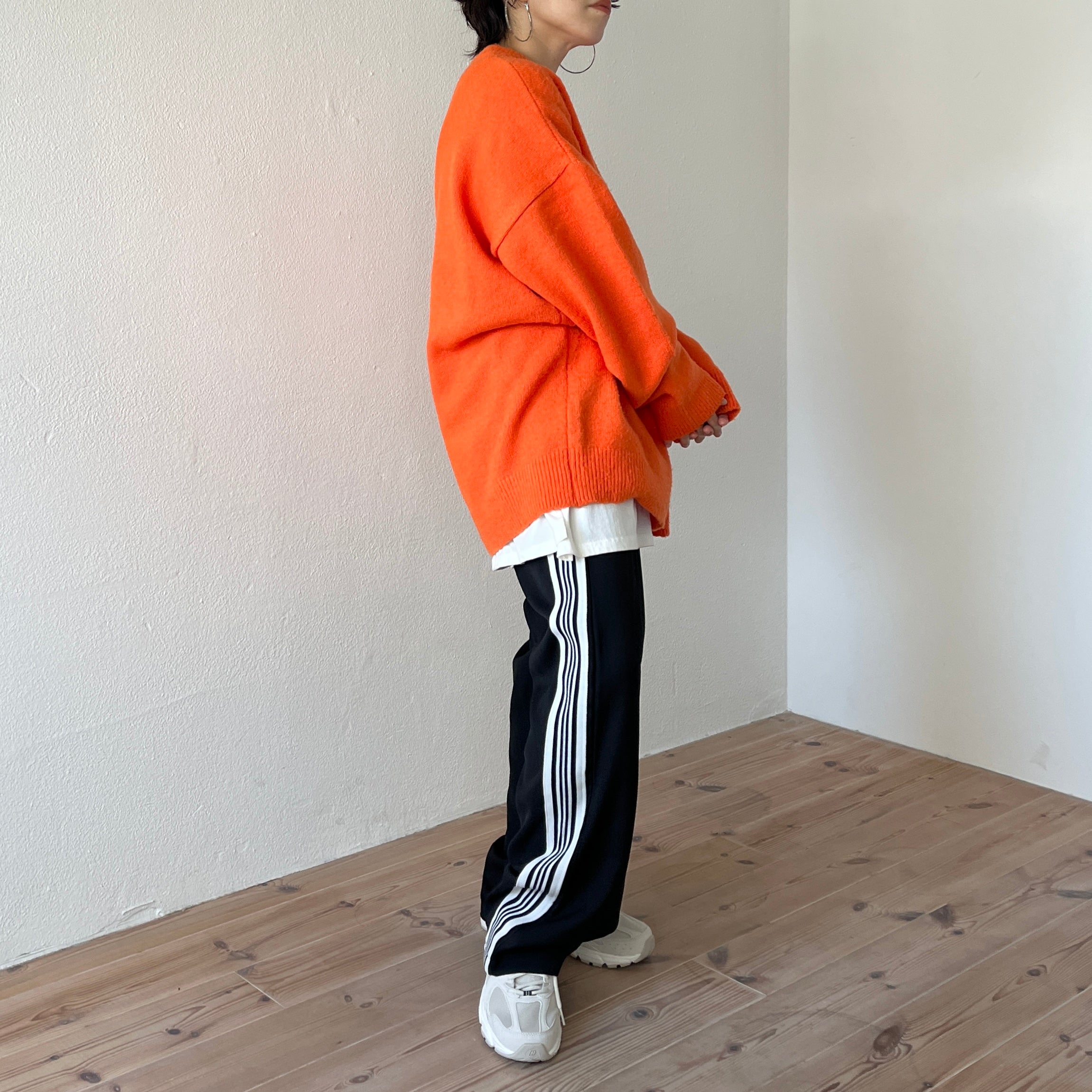 side line track pants / black （サイドライントラックパンツ