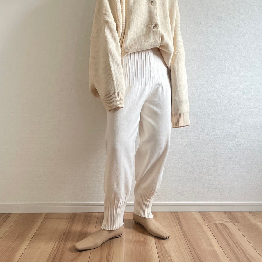 relax knit pants / ivory