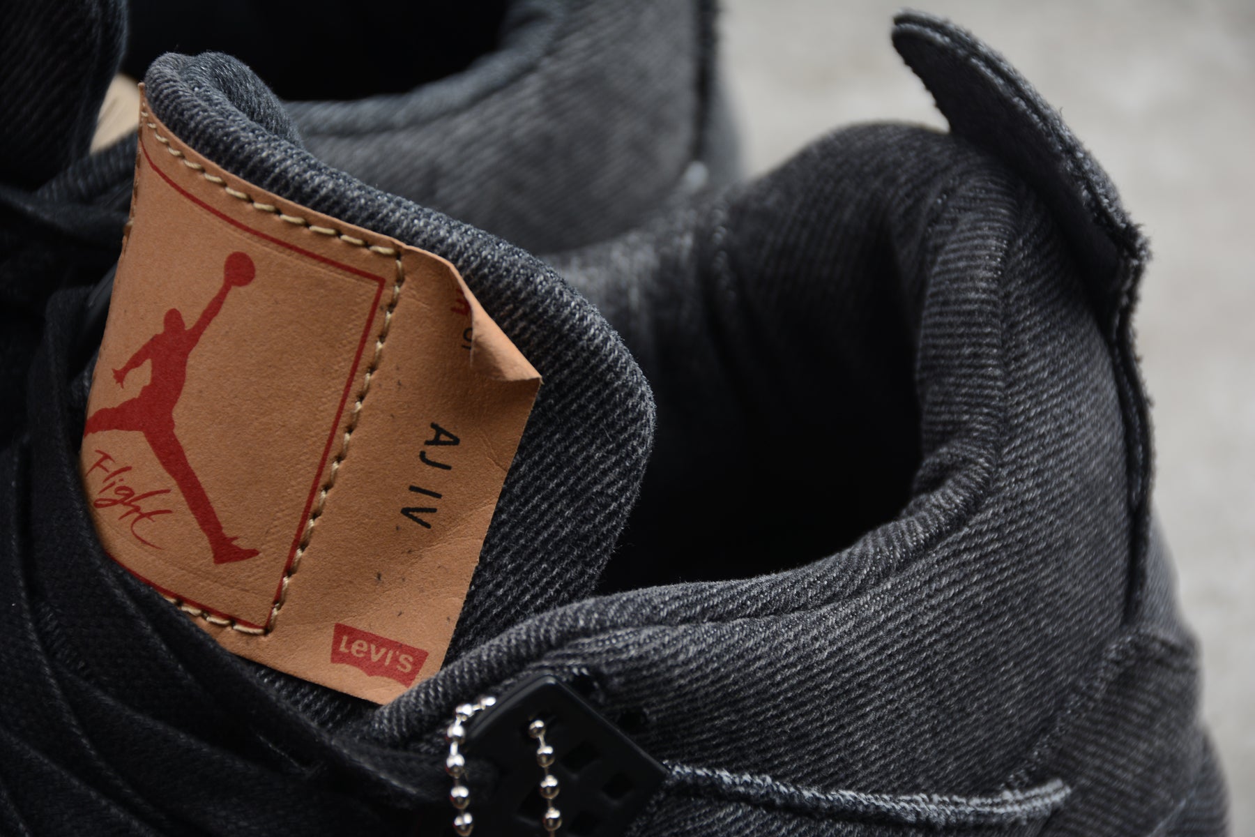 air jordan 4 levis black