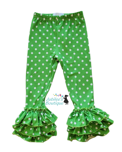 Girl's Polka Dot Ruffle Pants