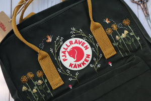 Embroidered Kanken Mini Backpack, Fjallraven Kanken Hand Embroidery, Custom  Design and Color Choices, Stylish and Practical Backpack Purse