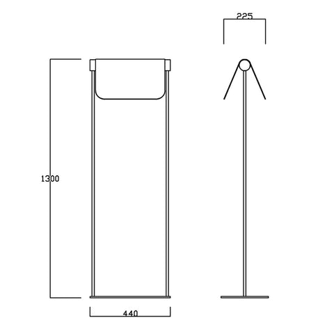 Bend floor lamp size description