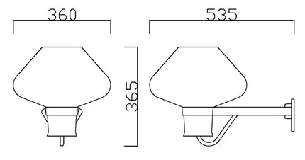 Size description lamp GA9