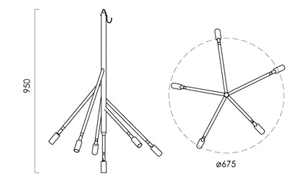 Size description - lamp Kvist 6