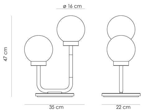 Zeichnung einer kleinen, süßen Tischlampe