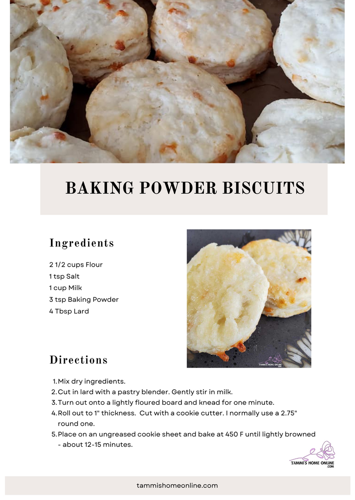 Baking Powder Biscuits - Tammi's Home Online